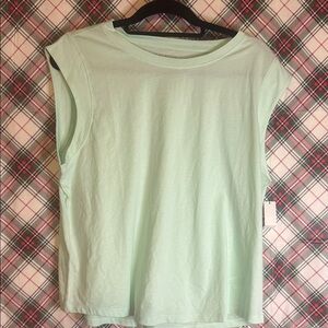 Talbots Light Green Muscle Tee 100% Cotton
